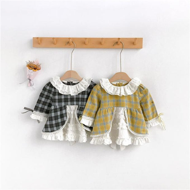 Girl Lolita Skirt Autumn Dress Court Wind Princess Dress 3M-3Y - MomyMall