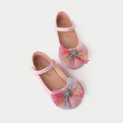 Girl Princess Shoes Bow Knot Small Leather Shoes Soft-soled Single Shoes - MomyMall Pink / US8/EU24/UK7Toddle