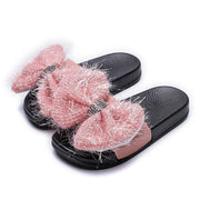 Girl Princess Fashion Bow Flip-flops with Non-slip Soft Base Shoes - MomyMall