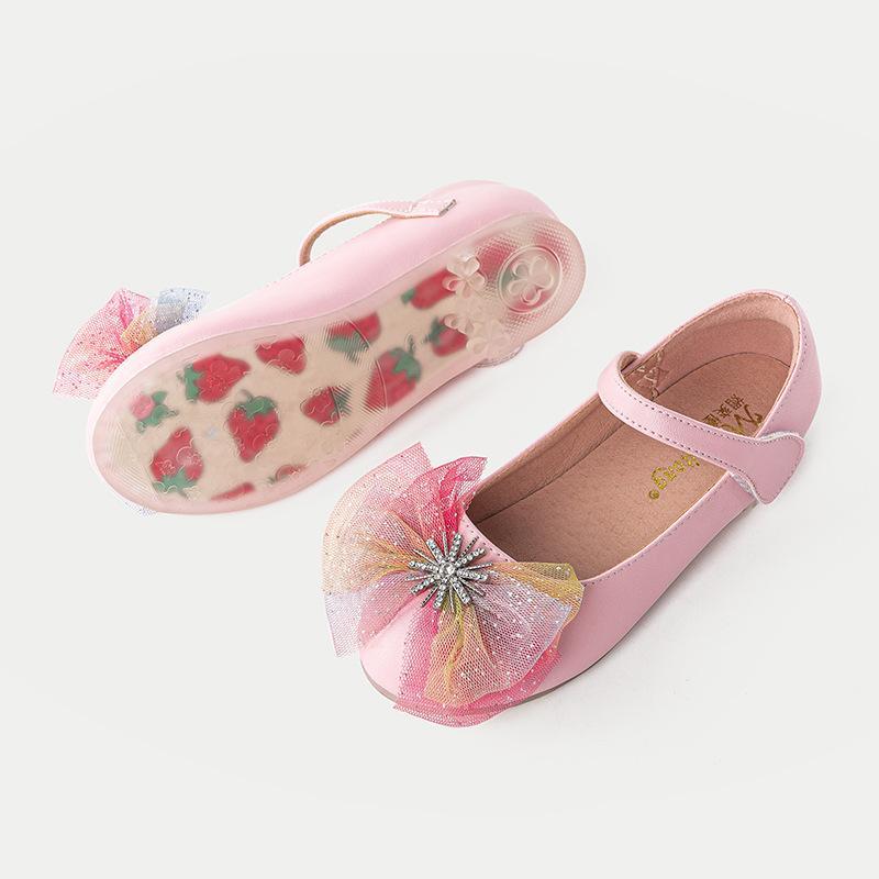 Girl Princess Shoes Bow Knot Small Leather Shoes Soft-soled Single Shoes - MomyMall