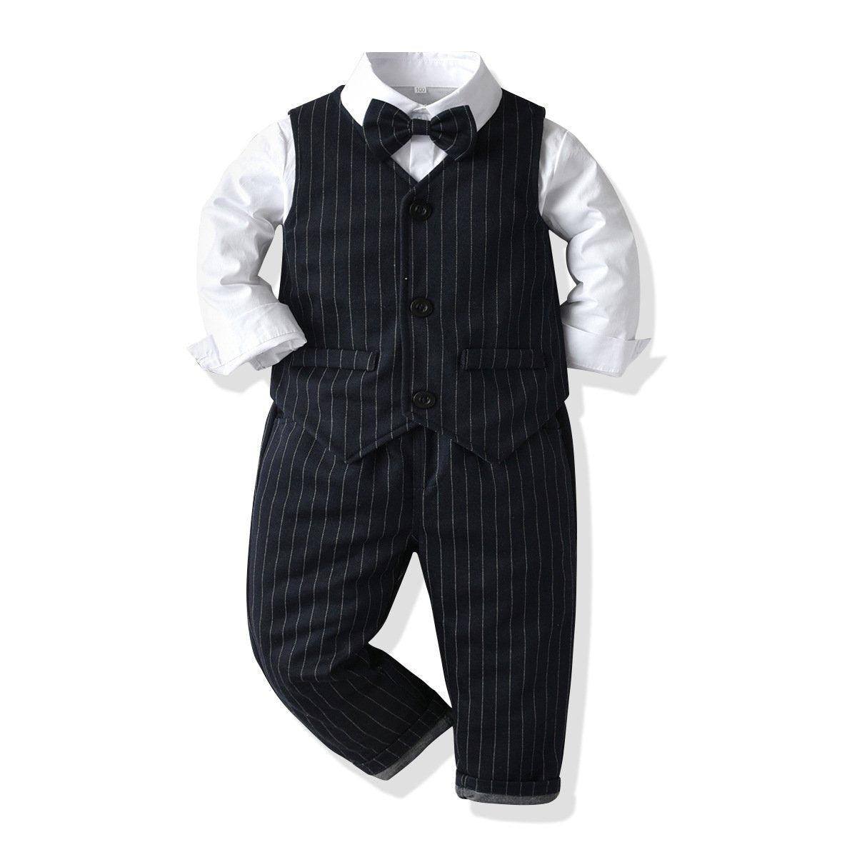 British Style Banquet Baby Boy Set Formal 2 Pcs Suits - MomyMall White / 1-2 Years