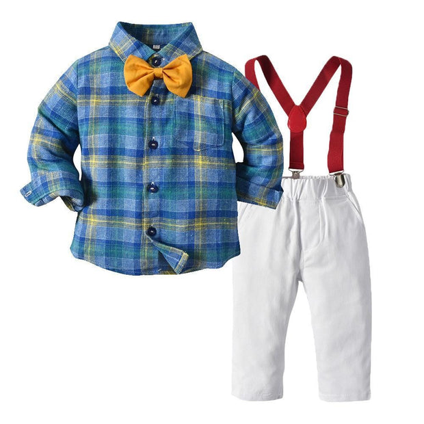 Boys Fall Suit Long-sleeved Formal Sets 2 Pcs