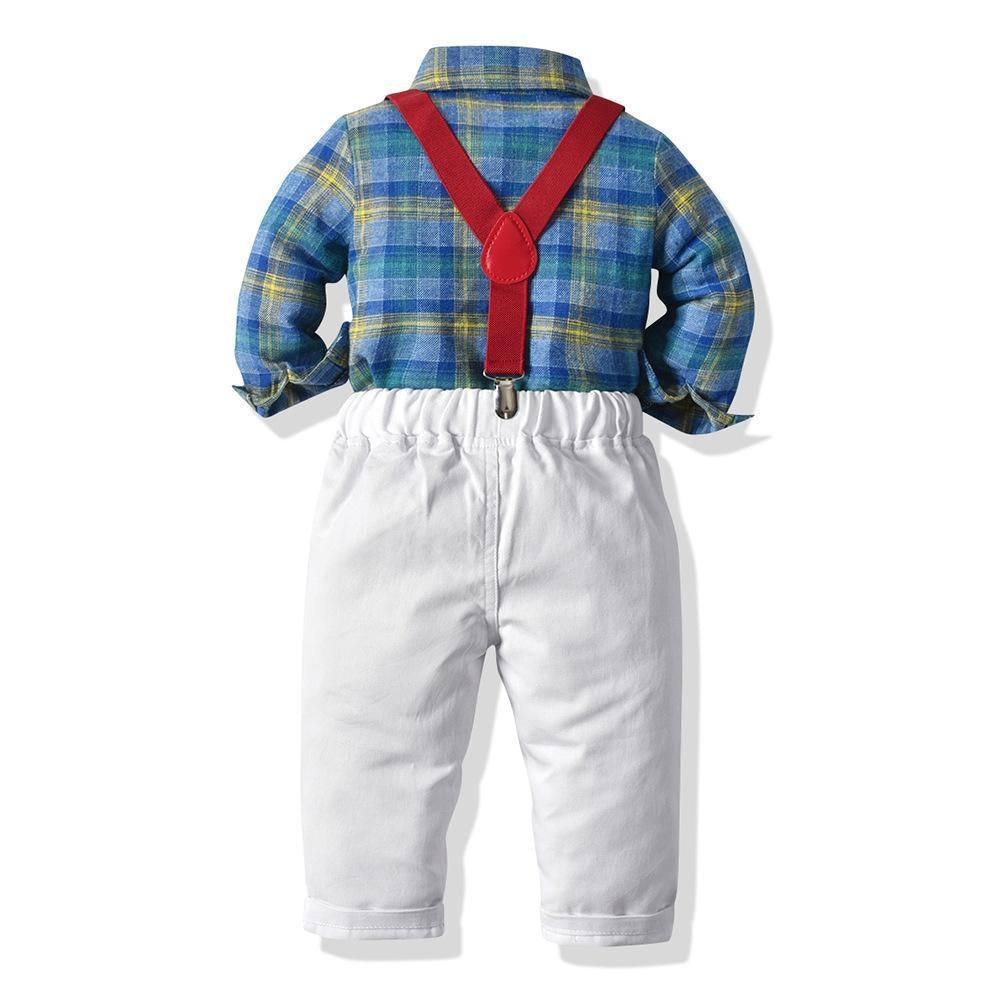 Boys Fall Suit Long-sleeved Formal Sets 2 Pcs