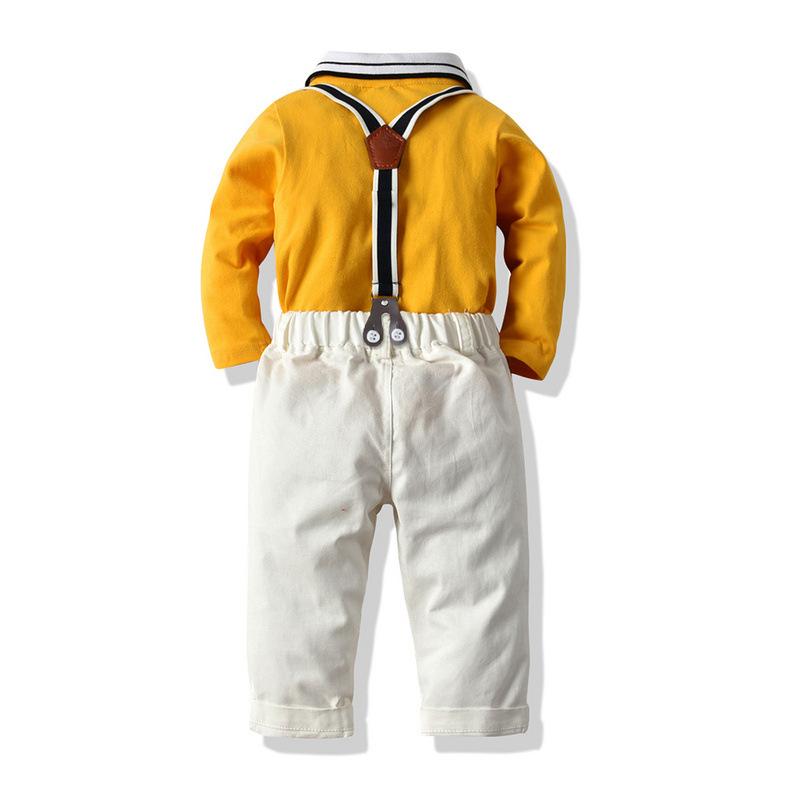 Herbst Jungen Casual Polo Langarm Set 2 Stück Anzüge