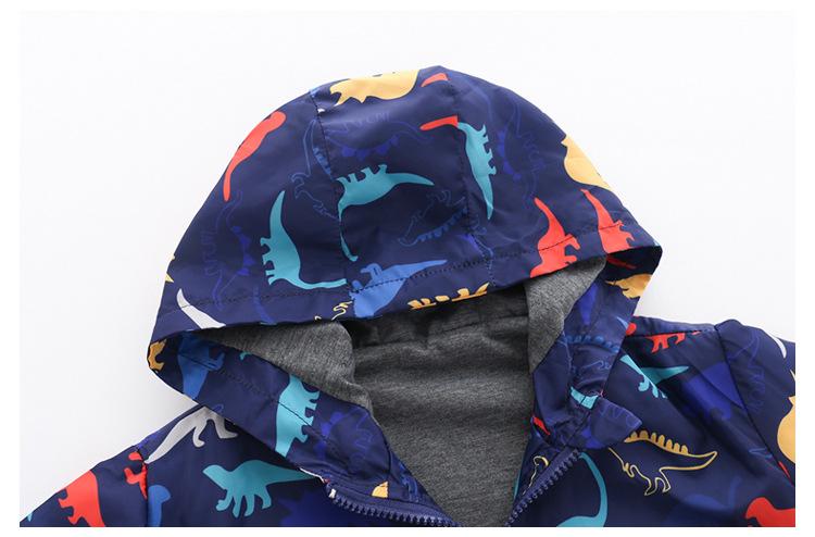 Kids Boy Dinosaur Cartoon Cap Fashion Tide Coats - MomyMall