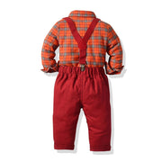 Garçons Plaid Gentleman Formelle 2pcs Costumes