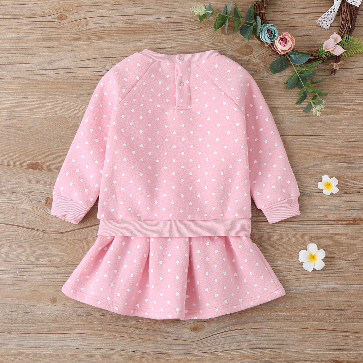 Winter Christmas Girl Casual Dress Cartoon Elk Fake Dress - MomyMall