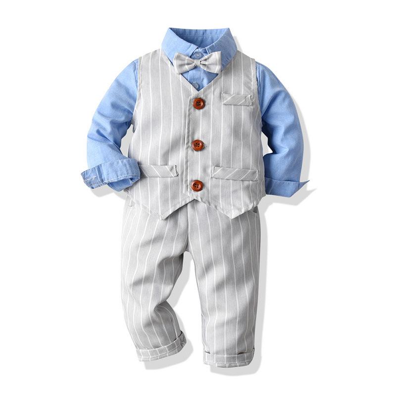 Baby Boy Long-sleeved Striped Set 2 Pcs Formal suits