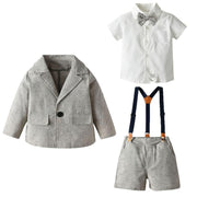 Shirt Strap Shorts Baby Boy 3 Pcs Set Suits