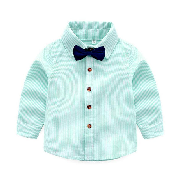 Baby Boy Vertical Stripe Long Sleeved 2 Pcs suits