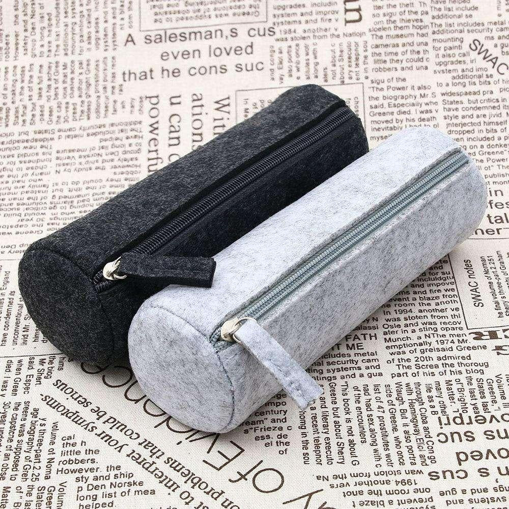 Minimal Grey Felt Pencil Cases - MomyMall