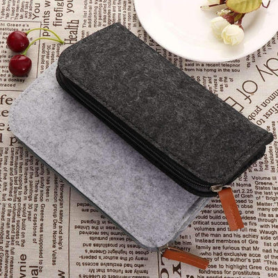 Minimal Grey Felt Pencil Cases