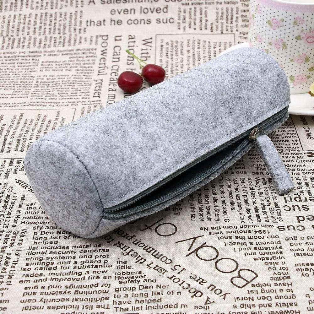 Minimal Grey Felt Pencil Cases - MomyMall