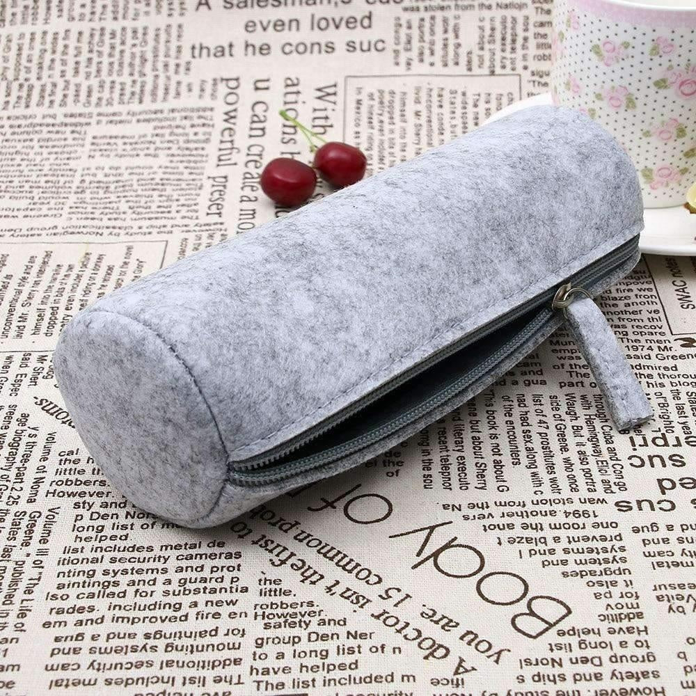 Minimal Grey Felt Pencil Cases