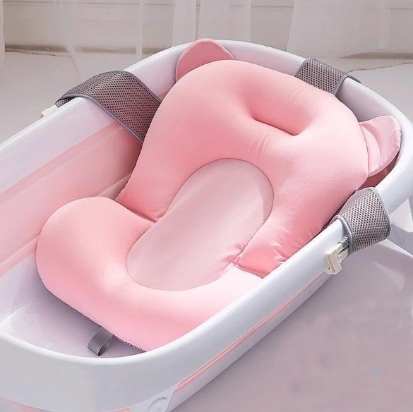 Portable Baby Shower Bath Tub Pad - MomyMall Pink