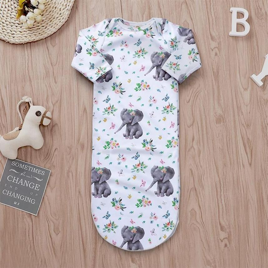 Elephant Print Sleeping Bag - MomyMall