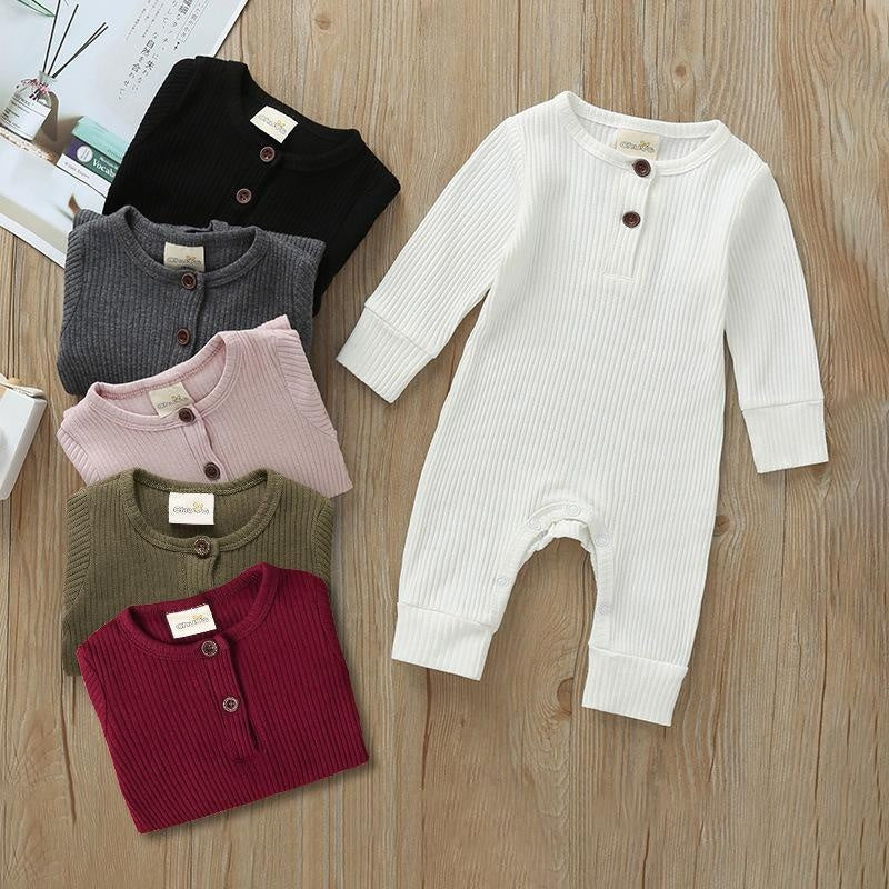 Lovely Solid Color Baby Jumpsuit - MomyMall