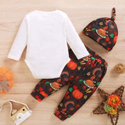 3PCS My 1st Thanksgiving Printed Baby Set - MomyMall