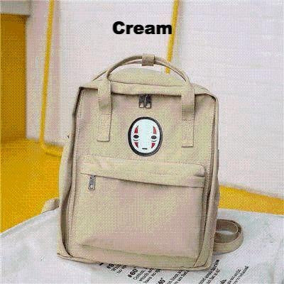 Kawaii Face Pastel Backpack - MomyMall Cream