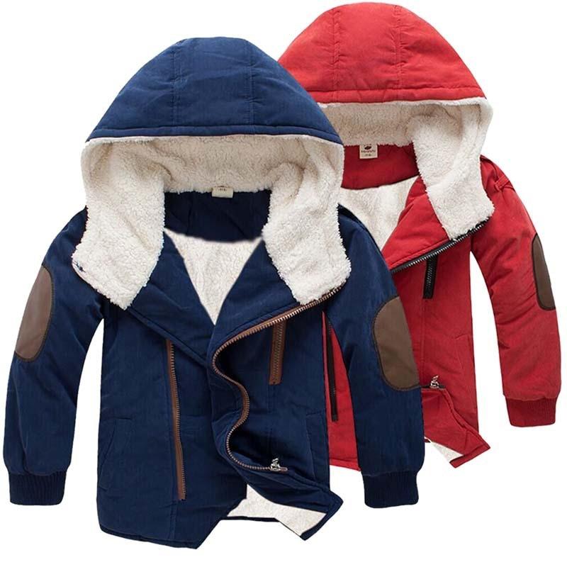 Boys Jacket Cotton Thick Hooded Coat Outerwear 2-10 Year