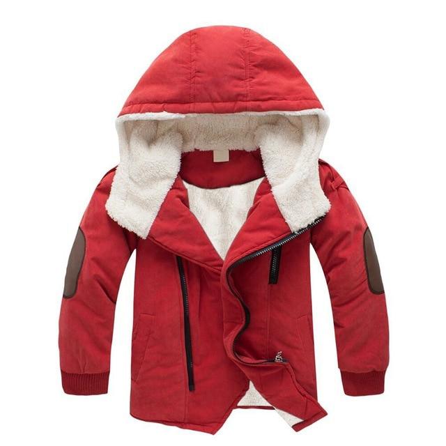 Boys Jacket Cotton Thick Hooded Coat Outerwear 2-10 Year