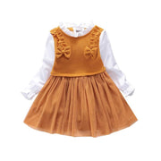 Tout-petits filles robe printemps automne tricot maille princesse robes 1-6 ans 