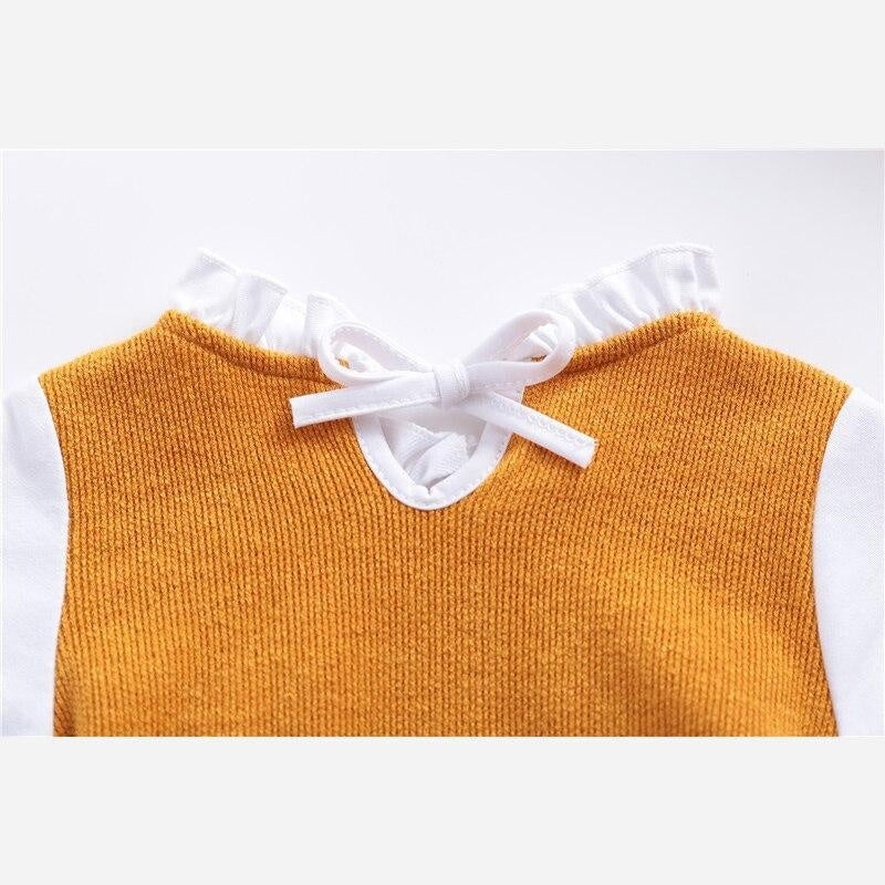 Toddler Girls Dress Spring Autumn Knitting Mesh Princess Dresses 1-6 Years