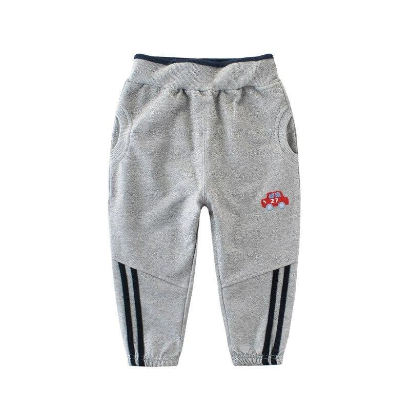 Boy Pants Fashion Autumn Warm Sweatpant Casual Plain Trousers 2-8 Years