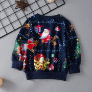 Weihnachts-Langarm-Weihnachtsmann-Strickhemden für Kinder und Jungen