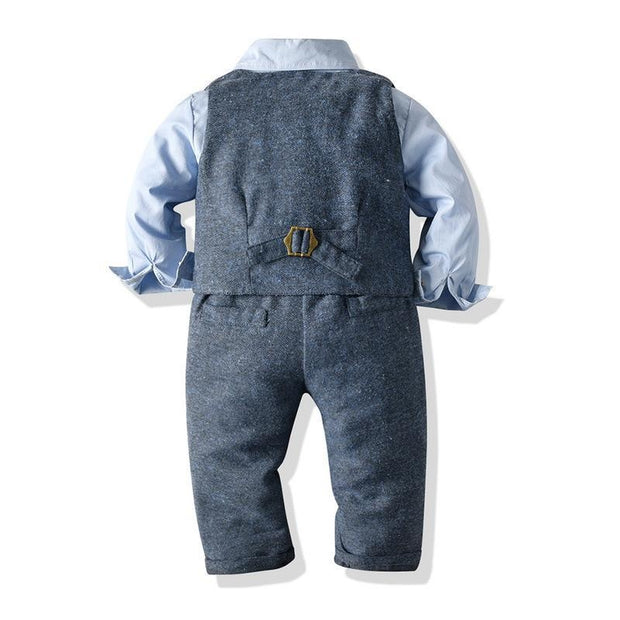 Baby Boy Long-sleeved Set 3 Pcs Formal Set - MomyMall