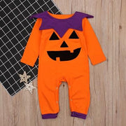Baby Boy Girls Halloween Rompers Cotton Pumpkin Jumpsuits Outfit 3-24M