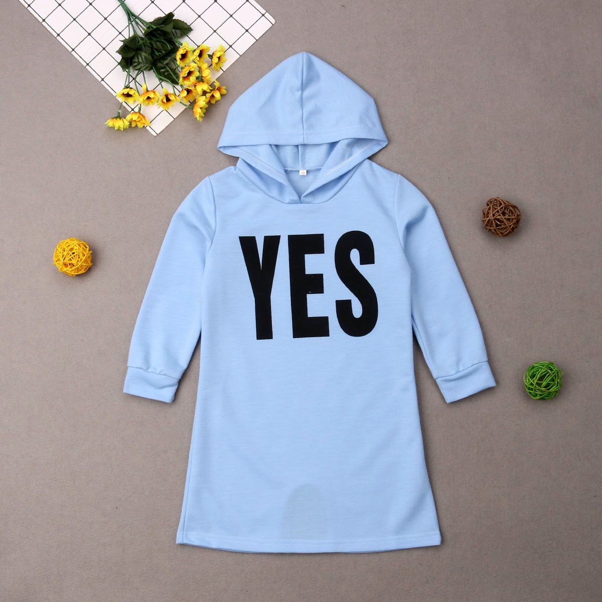 Autumn Causal Kids Girls Letter Print Sweatshirt Dress - MomyMall