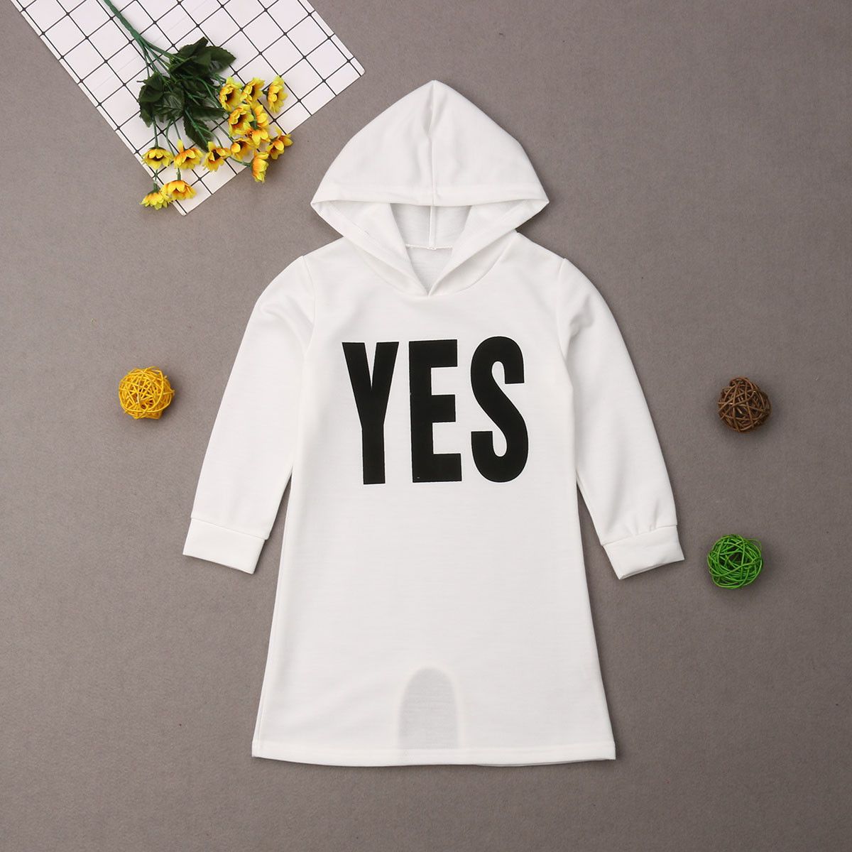 Autumn Causal Kids Girls Letter Print Sweatshirt Dress - MomyMall