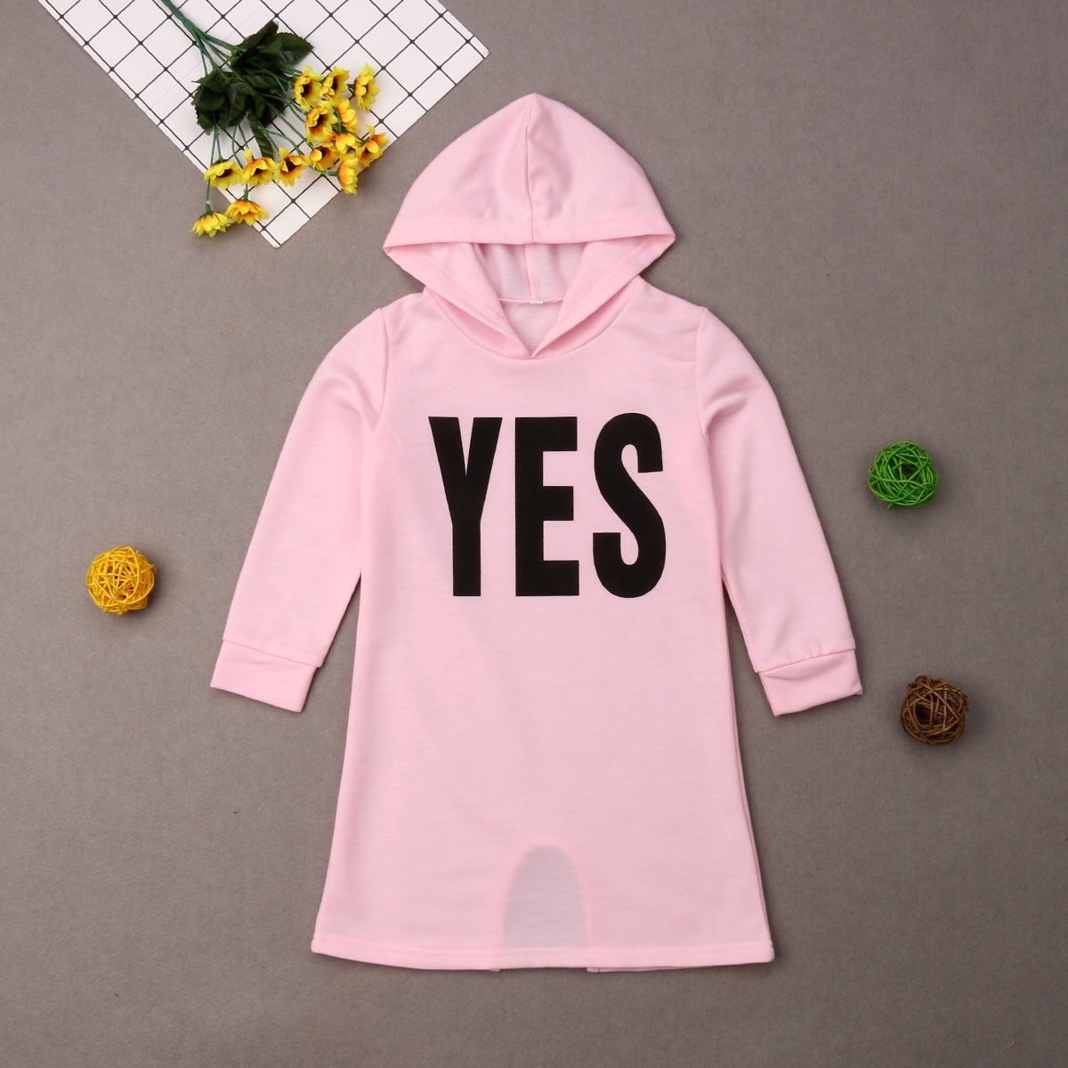 Autumn Causal Kids Girls Letter Print Sweatshirt Dress - MomyMall