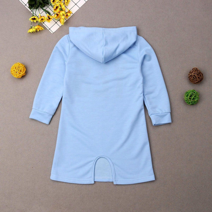 Autumn Causal Kids Girls Letter Print Sweatshirt Dress - MomyMall