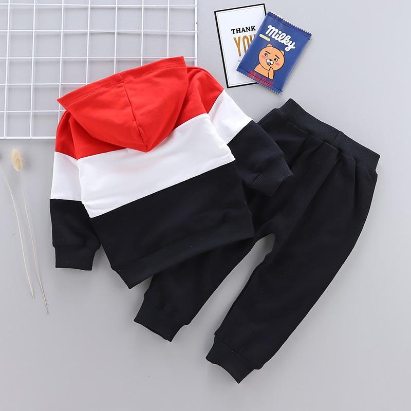 Kids Boys Spring Autumn Cotton Tracksuits Striped Tops+Bottoms 2 Pcs 1-4Y - MomyMall