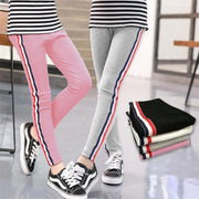 Girls Leggings Kids Pencil Pants Stripe Cotton Trousers - MomyMall