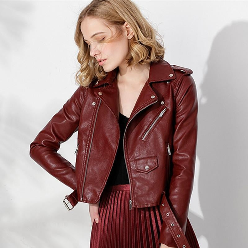 Faux Leather Biker Jacket