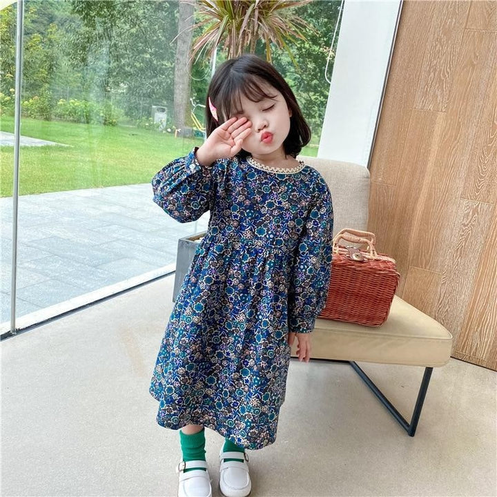 Autumn Girls Fashion Floral Dresses 1-6 Years - MomyMall only dress / 12-18 Months