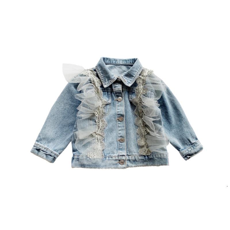 Girls Long Sleeve Denim Coat Jackets Autumn New Arrival 1-7 Years - MomyMall