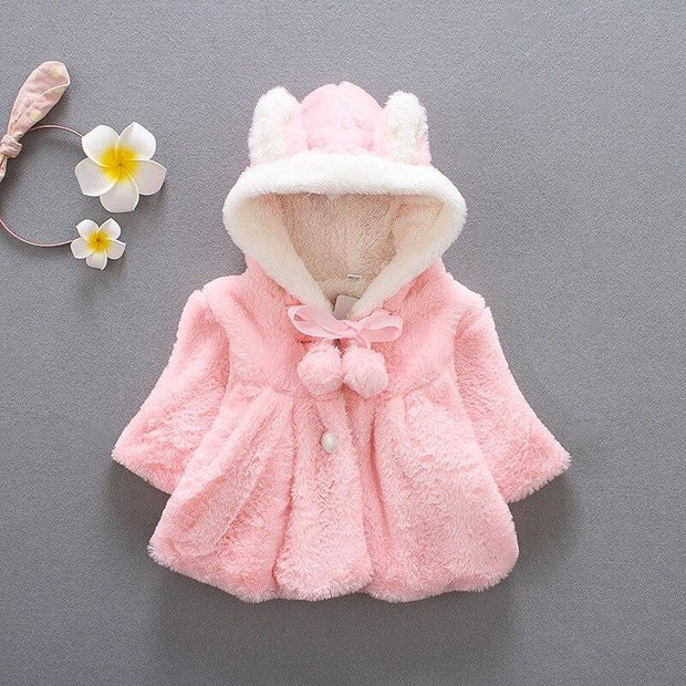 Baby Toddler Girl Coats Jackets Winter Hooded Outwears Overcoats - MomyMall Pink / 6-9 Months