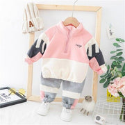 Baby Boys Girl Sets Autumn Winter Casual Sports Suits 2Pcs/Sets - MomyMall Pink / 6-12 Months