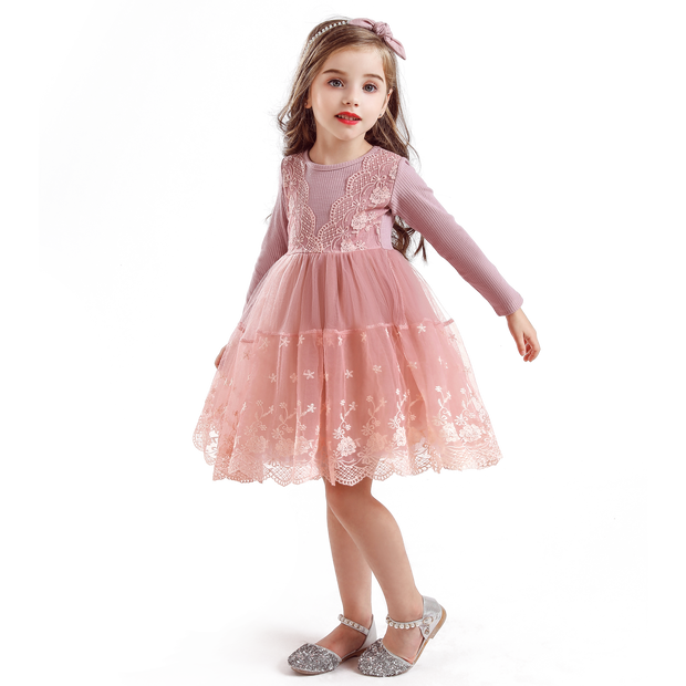 Autumn Winter Girls Princess Flower Ball Gown Party Dresses by MomyMall Autumn Winter Girls Princess Flower Ball Gown Party Dresses by MomyMall