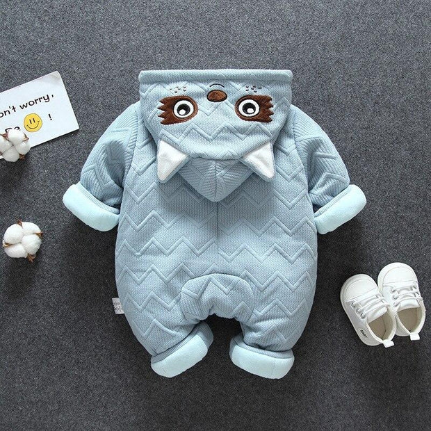 Baby Winter Romper Thick Warm Jumpsuit Overalls Cotton Outfits - MomyMall
