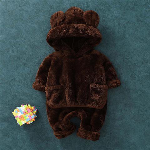 Boys Girls Winter Clothing Set Cute Bear Pajamas 2 Pcs - MomyMall