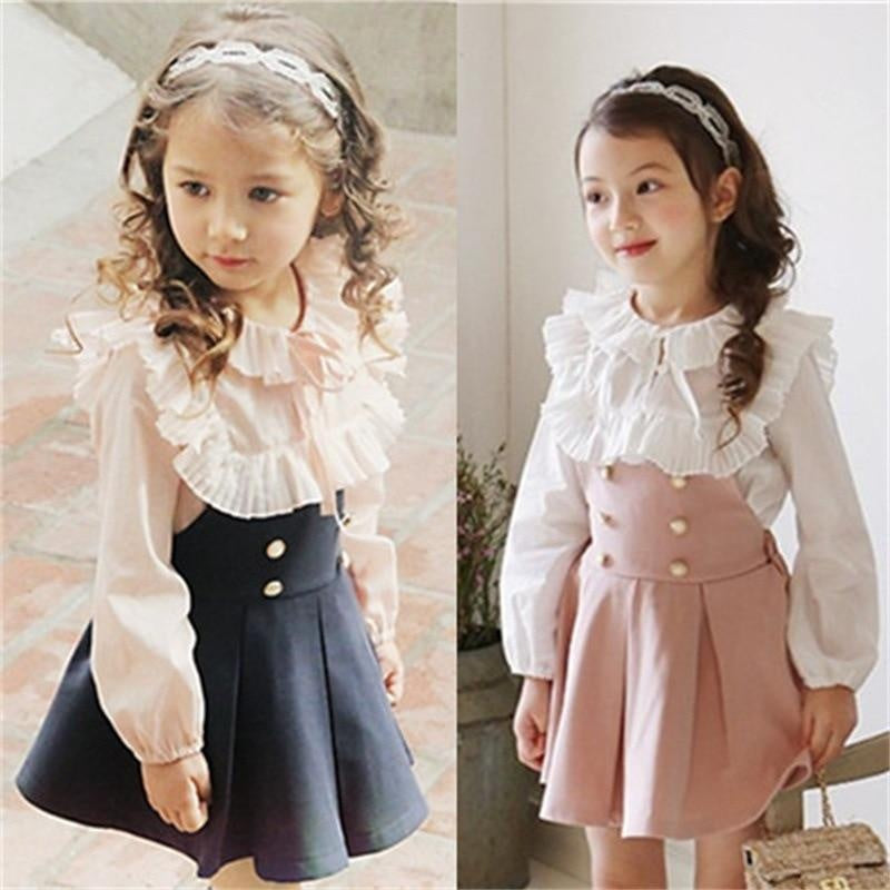 Girls Elegant Princess Lace Dress 2 Pcs Set - MomyMall