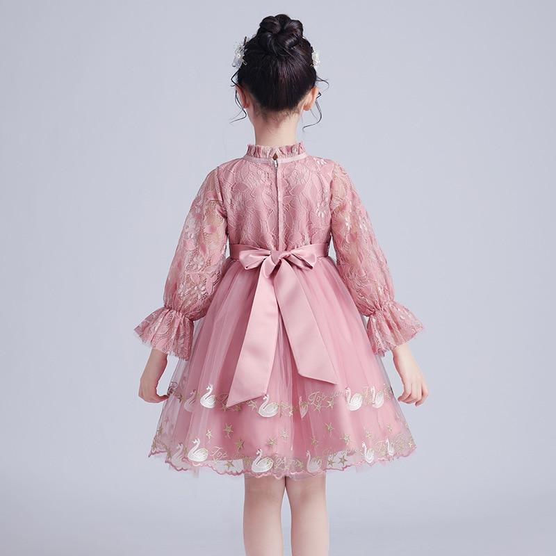 Girls Embriodery Lace Princess Tutu Birthday Party Formal Dresses - MomyMall