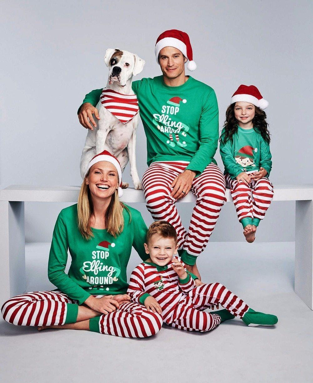 Christmas Family Pajamas Adult Kids Baby Romper Sleepwear - MomyMall