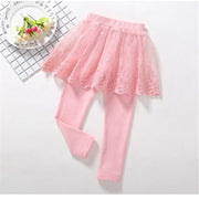 Girls Cotton Leggings Skirt-pants Slim Trousers - MomyMall Style1 / 90cm:1-2years