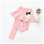 Girls Cotton Leggings Skirt-pants Slim Trousers - MomyMall Style5 / 90cm:1-2years